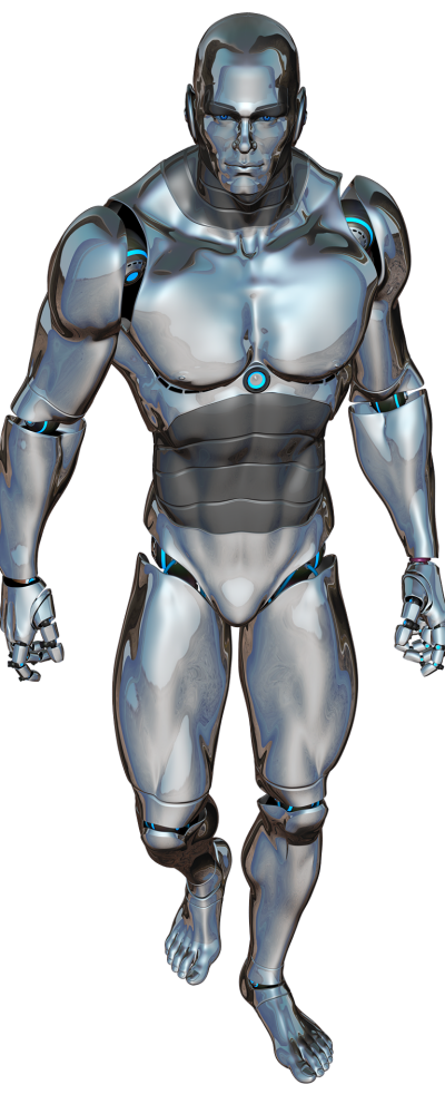 man Male robot walking